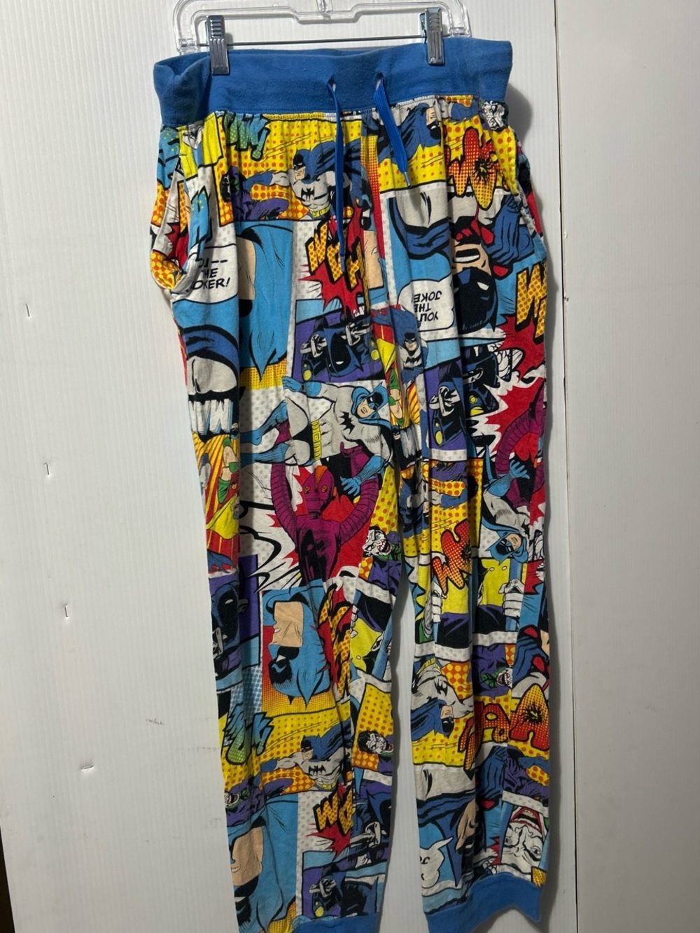 Batman Comic Panel Joggers - Blue, Yellow, Red, Black